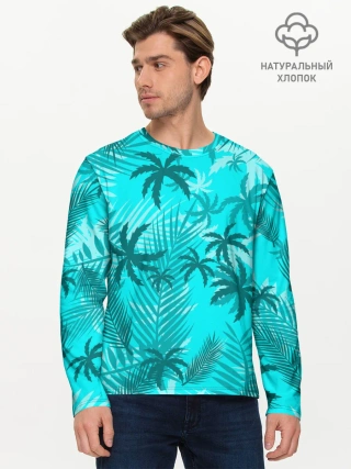 Мужской лонгслив базовый / НЕОНОВЫЕ ПАЛЬМЫ