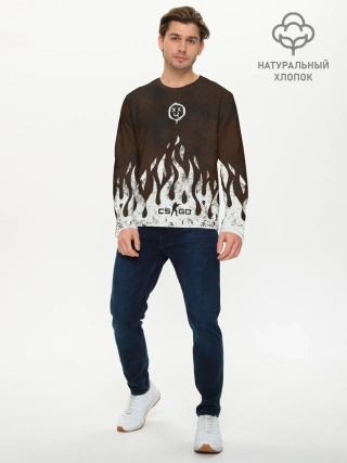 Мужской лонгслив базовый / cs:go - Оксидное пламя