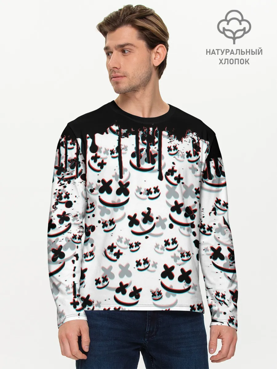 Мужской лонгслив базовый / MARSHMELLO GLITCH