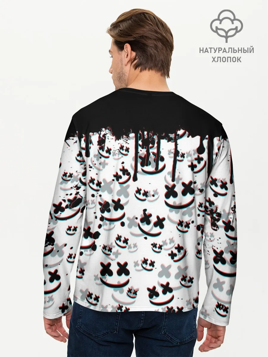 Мужской лонгслив базовый / MARSHMELLO GLITCH