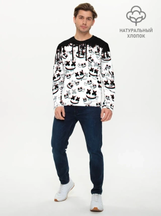 Мужской лонгслив базовый / MARSHMELLO GLITCH