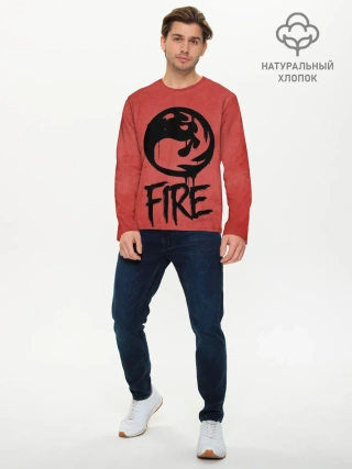 Мужской лонгслив базовый / Emblems Fire