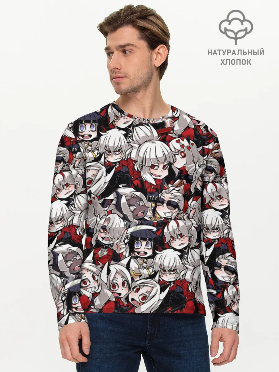 Мужской лонгслив базовый / Helltaker