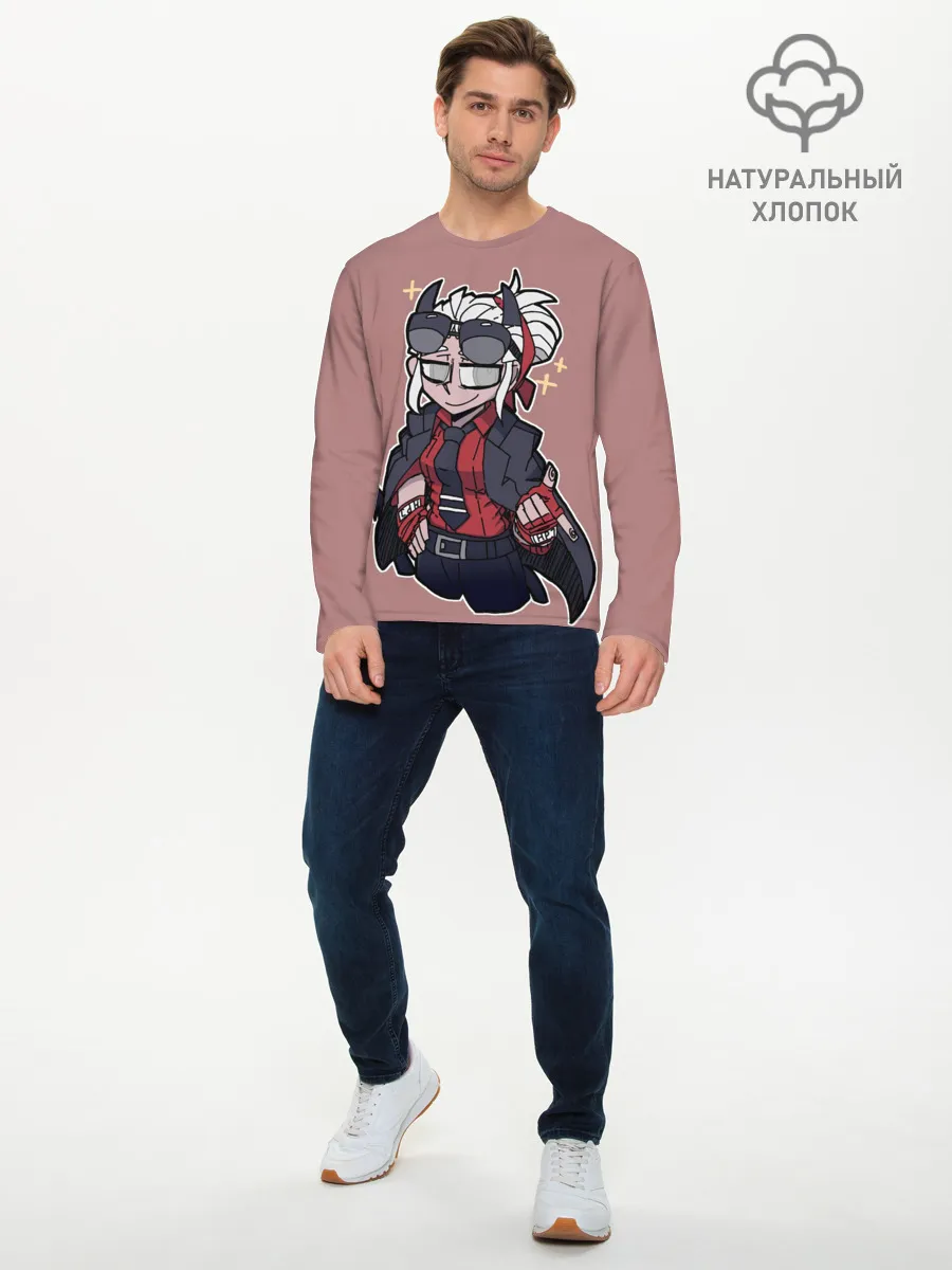 Мужской лонгслив базовый / Helltaker.