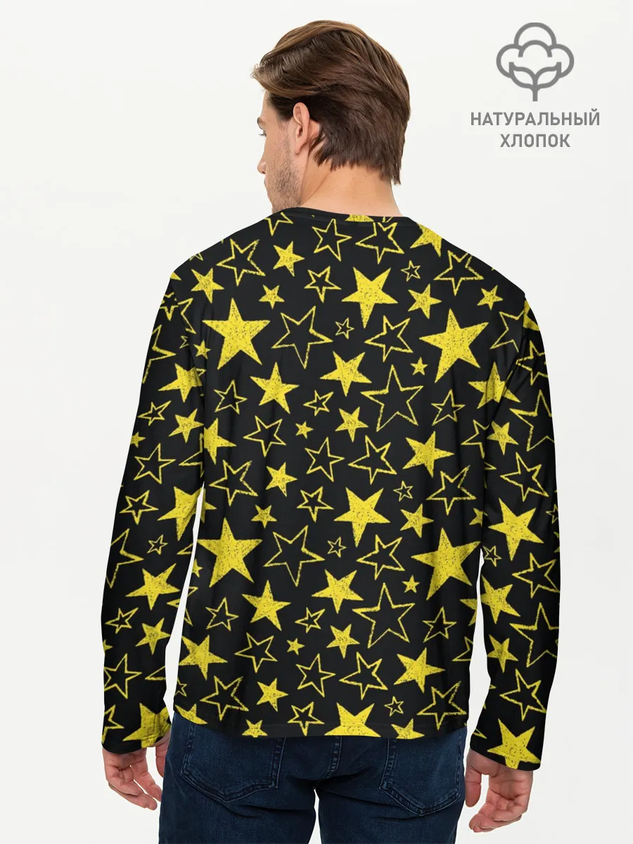 Мужской лонгслив базовый / Corgi | Stars