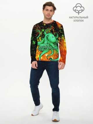 Мужской лонгслив базовый / Cosmo Octopus