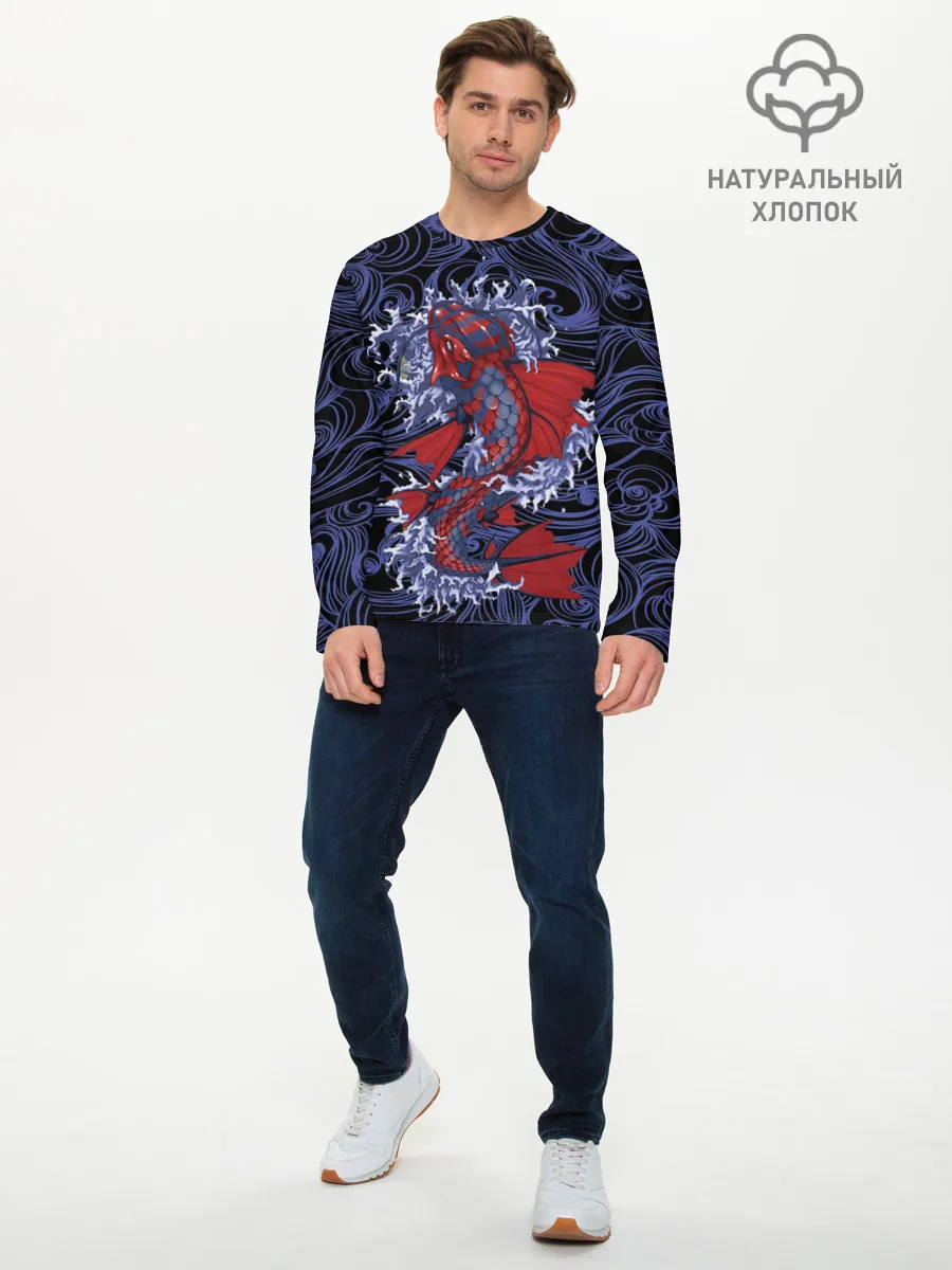 Мужской лонгслив базовый / Рыба | Fish