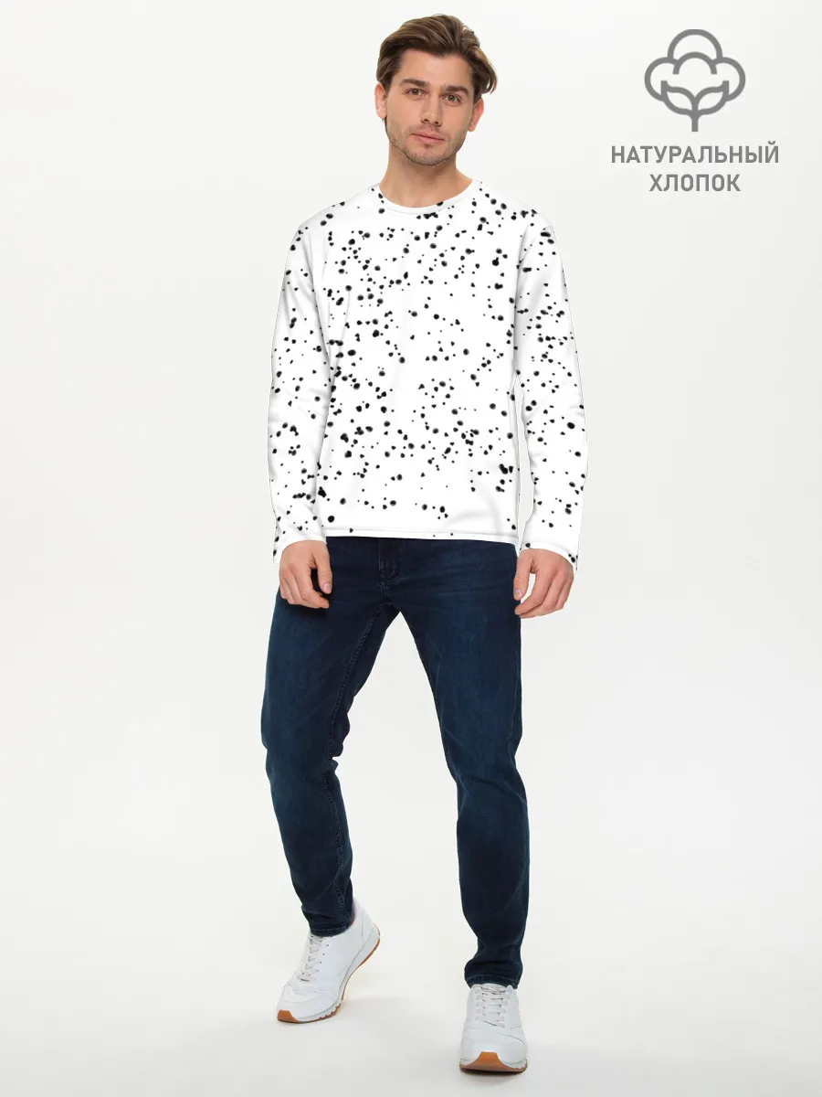 Мужской лонгслив базовый / Точки