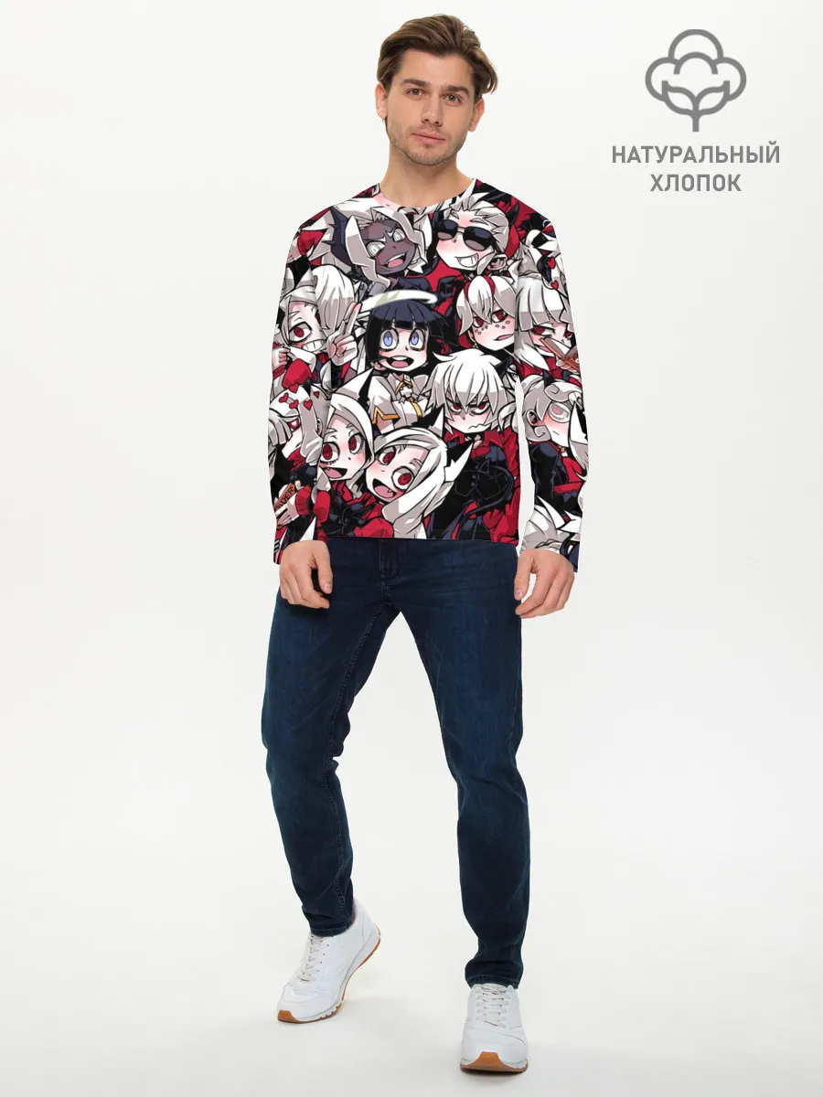 Мужской лонгслив базовый / Helltaker