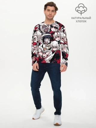 Мужской лонгслив базовый / Helltaker