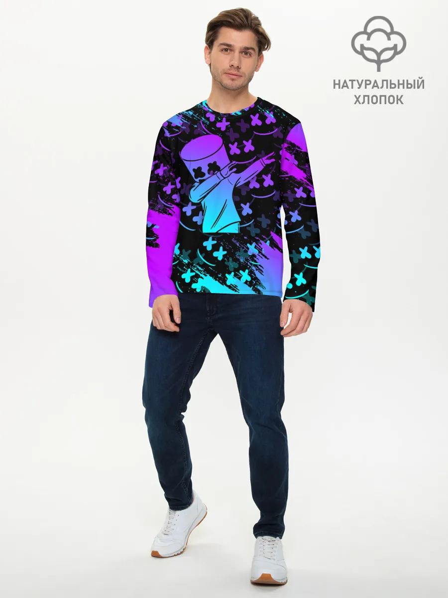 Мужской лонгслив базовый / FORTNITE x MARSHMELLO
