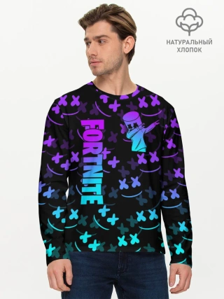 Мужской лонгслив базовый / FORTNITE x MARSHMELLO | ФОРТНАЙТ
