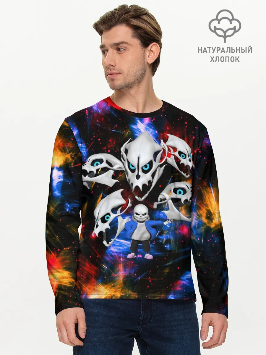 Мужской лонгслив базовый / Санс | Undertale