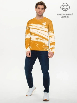 Мужской лонгслив базовый / Хвост Феи оранжевые тона