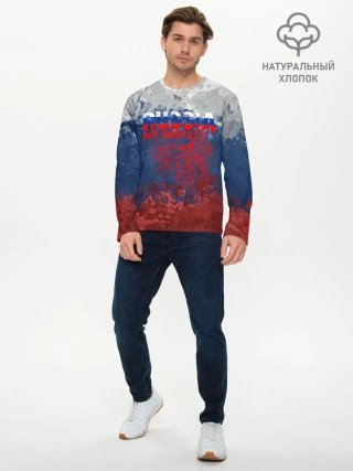 Мужской лонгслив базовый / Russia my roots