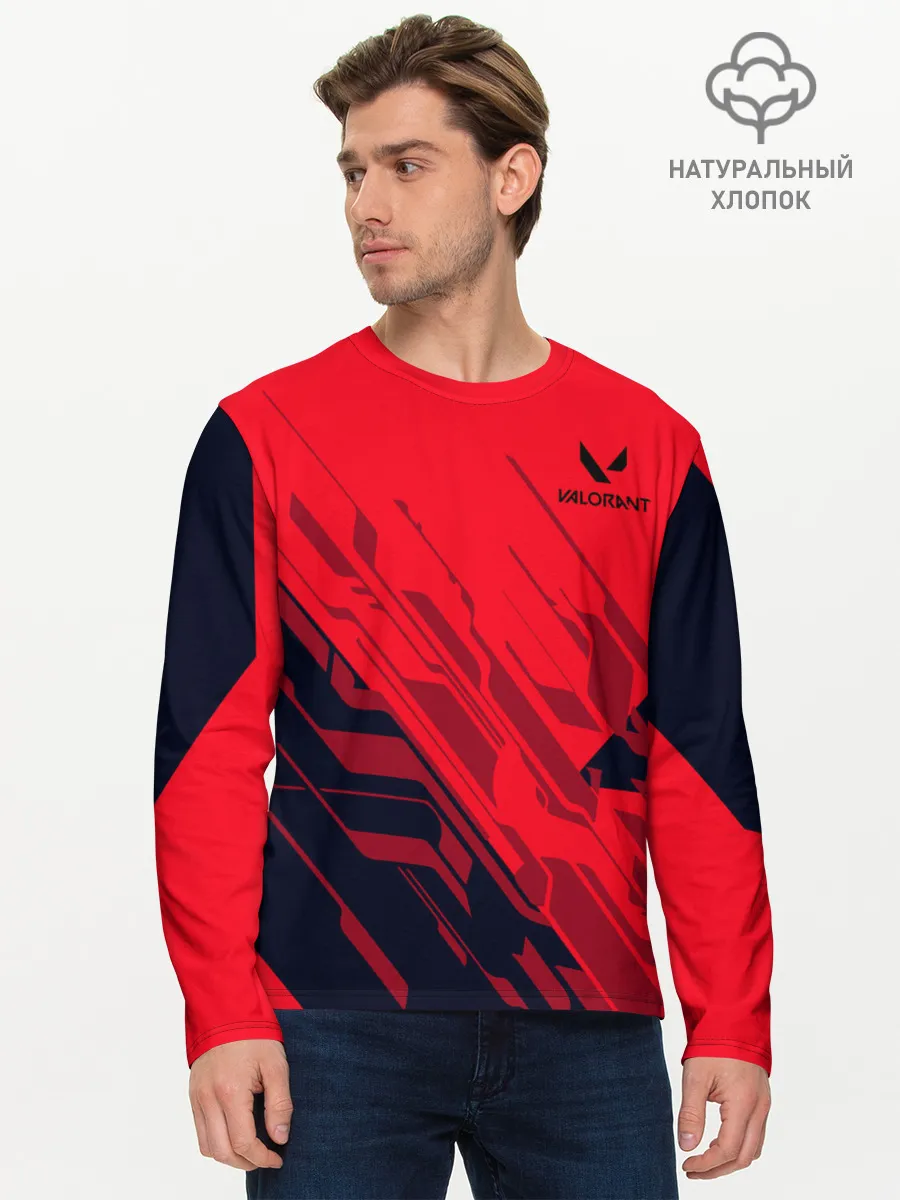 Мужской лонгслив базовый / Valorant