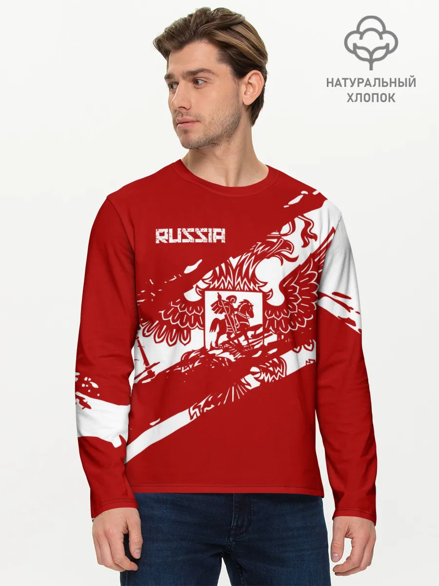 Мужской лонгслив базовый / Russia