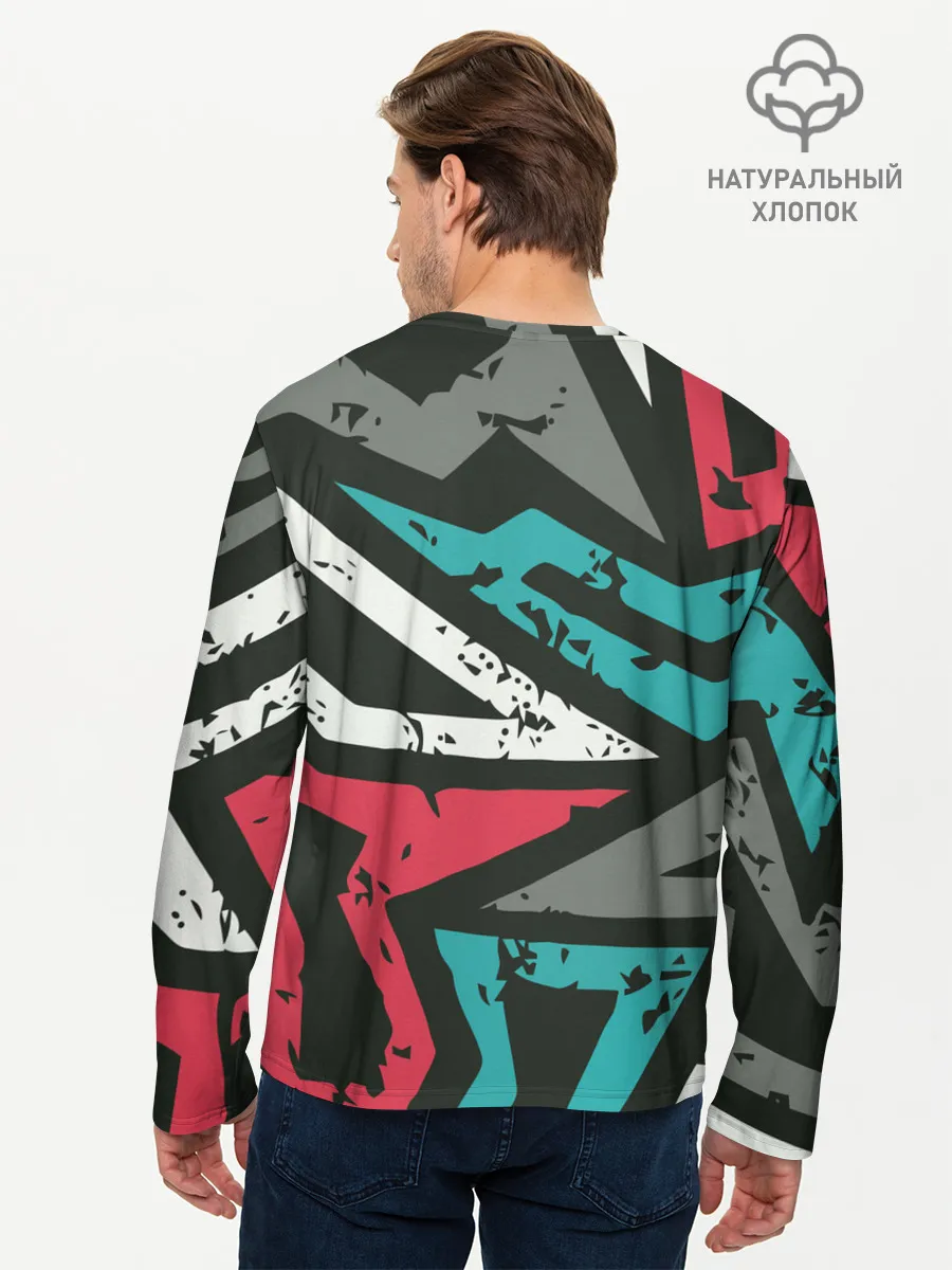 Мужской лонгслив базовый / Geometric Abstraction
