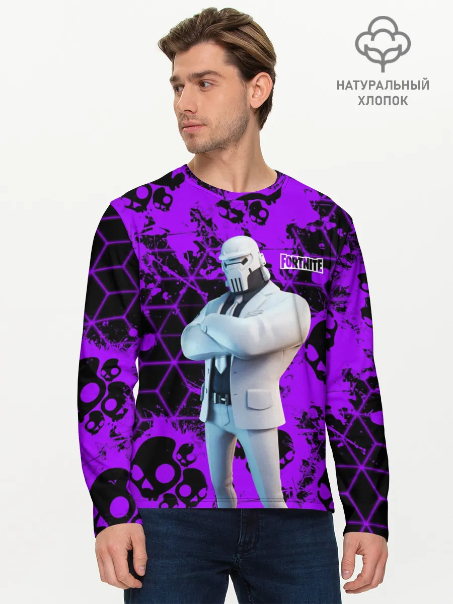 Мужской лонгслив базовый / Fortnite | Skull
