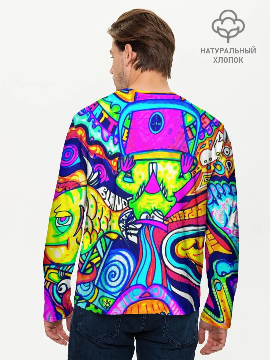 Мужской лонгслив базовый / КИСЛОТНЫЕ РИСУНОК