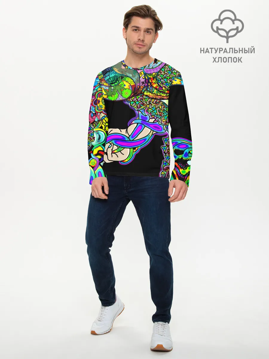 Мужской лонгслив базовый / ПСИХОДЕЛИКА NEW