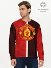 Мужской лонгслив базовый / Манчестер Юнайтед 3D