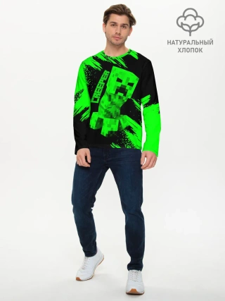 Мужской лонгслив базовый / MINECRAFT CREEPER