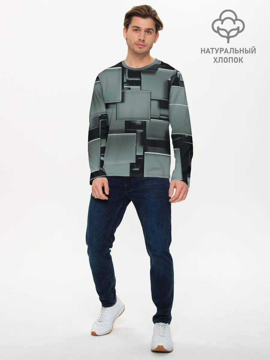 Мужской лонгслив базовый / КУБИЗМ