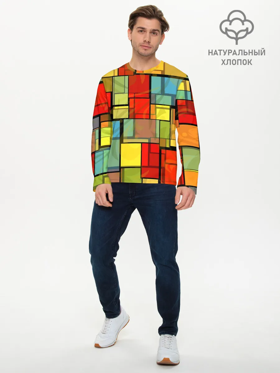 Мужской лонгслив базовый / ГЕОМЕТРИЯ
