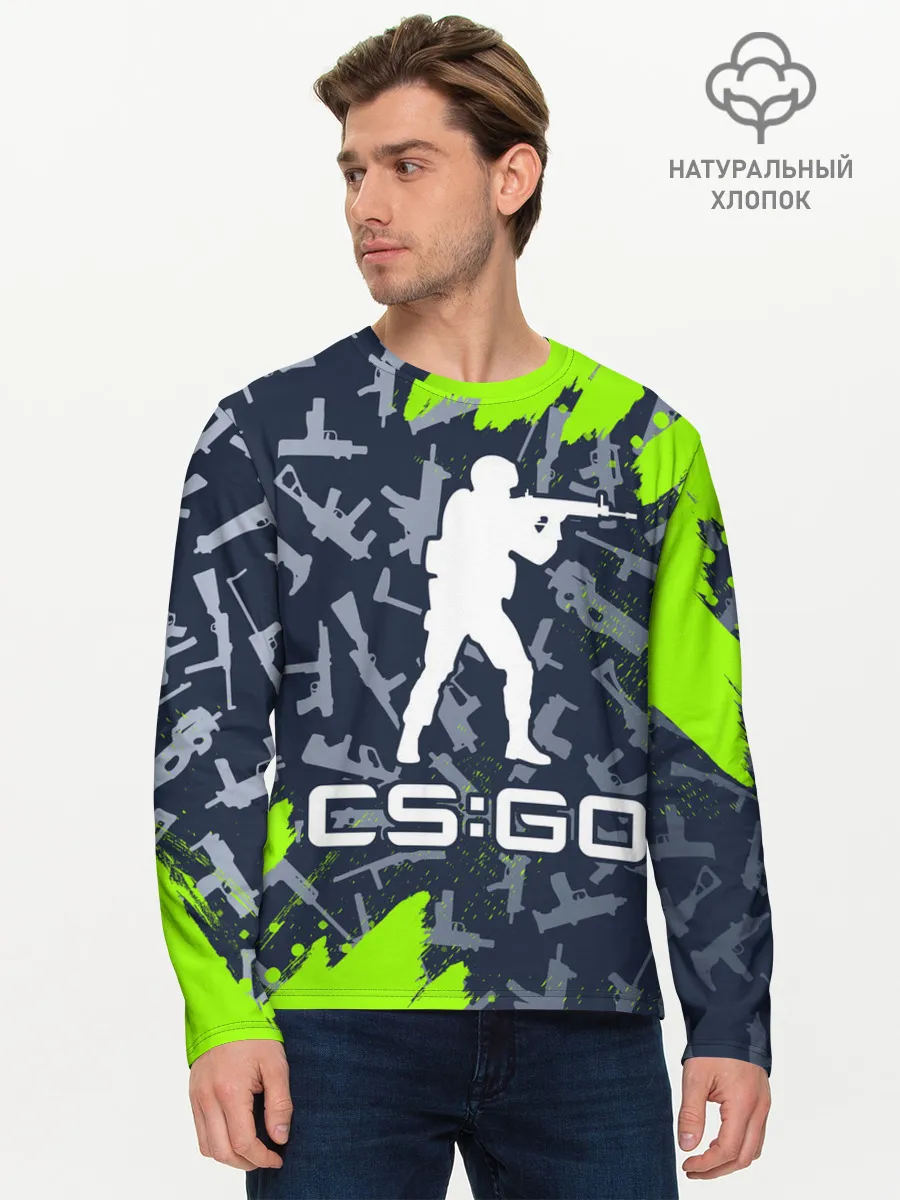 Мужской лонгслив базовый / CS GO | КС ГО