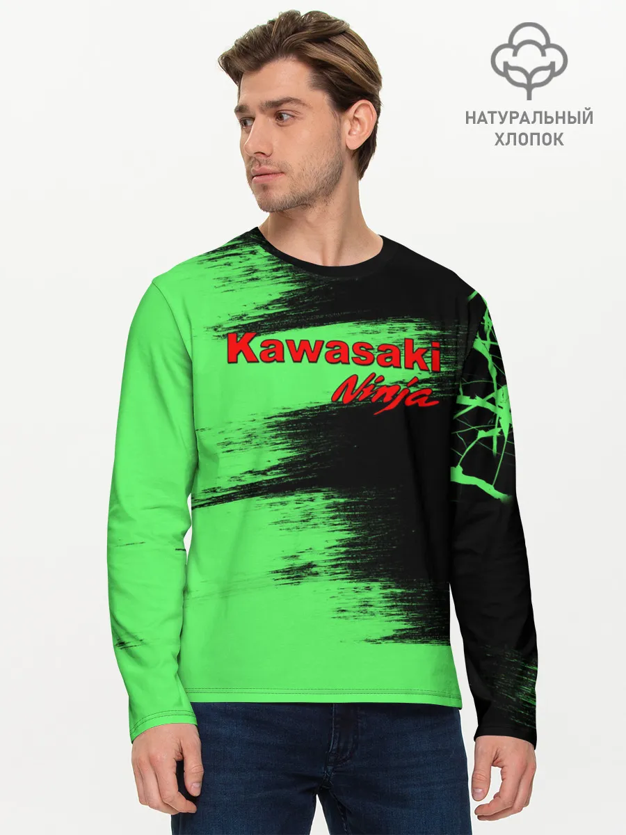 Мужской лонгслив базовый / Kawasaki