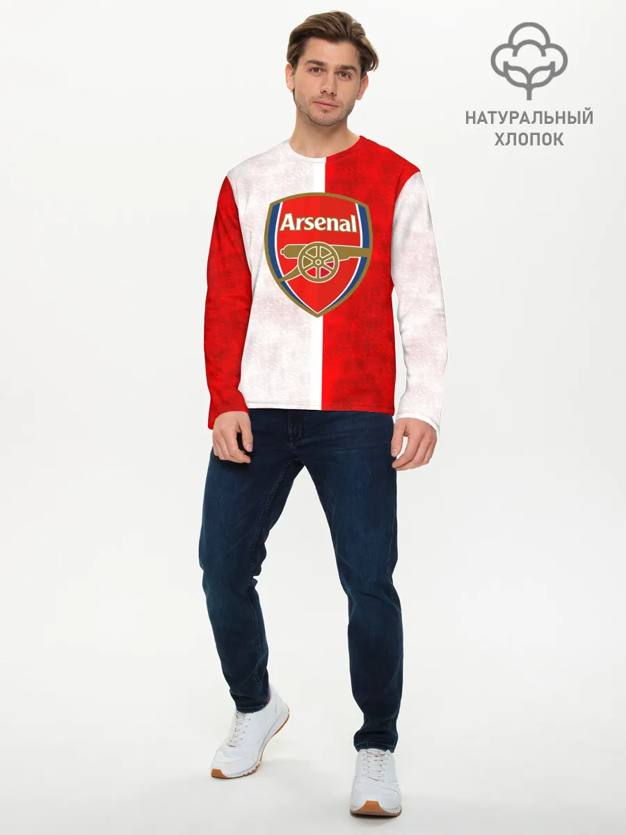 Мужской лонгслив базовый / FC Arsenal 3D