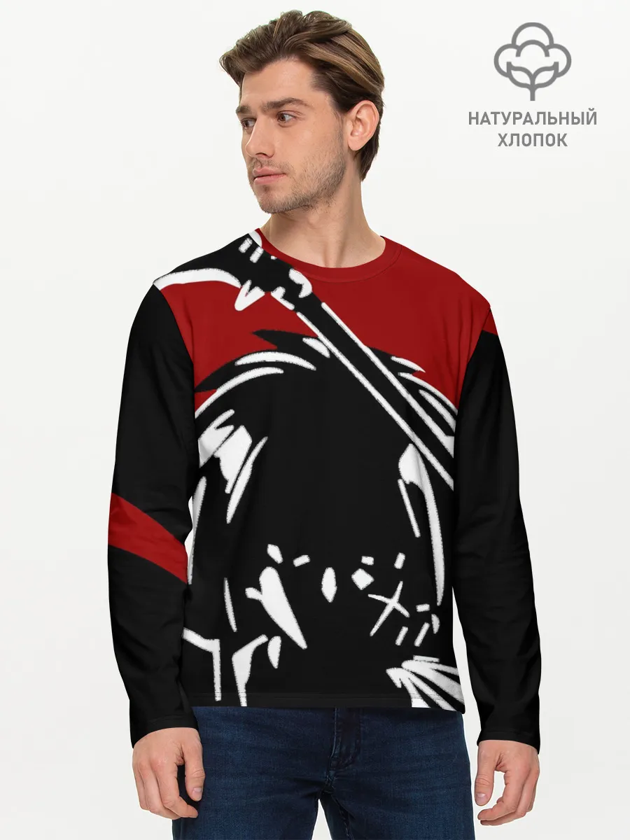 Мужской лонгслив базовый / Химура Кэнсин Самурай Х