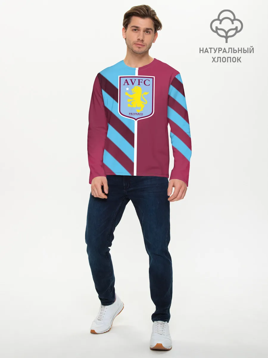 Мужской лонгслив базовый / Астон Вилла