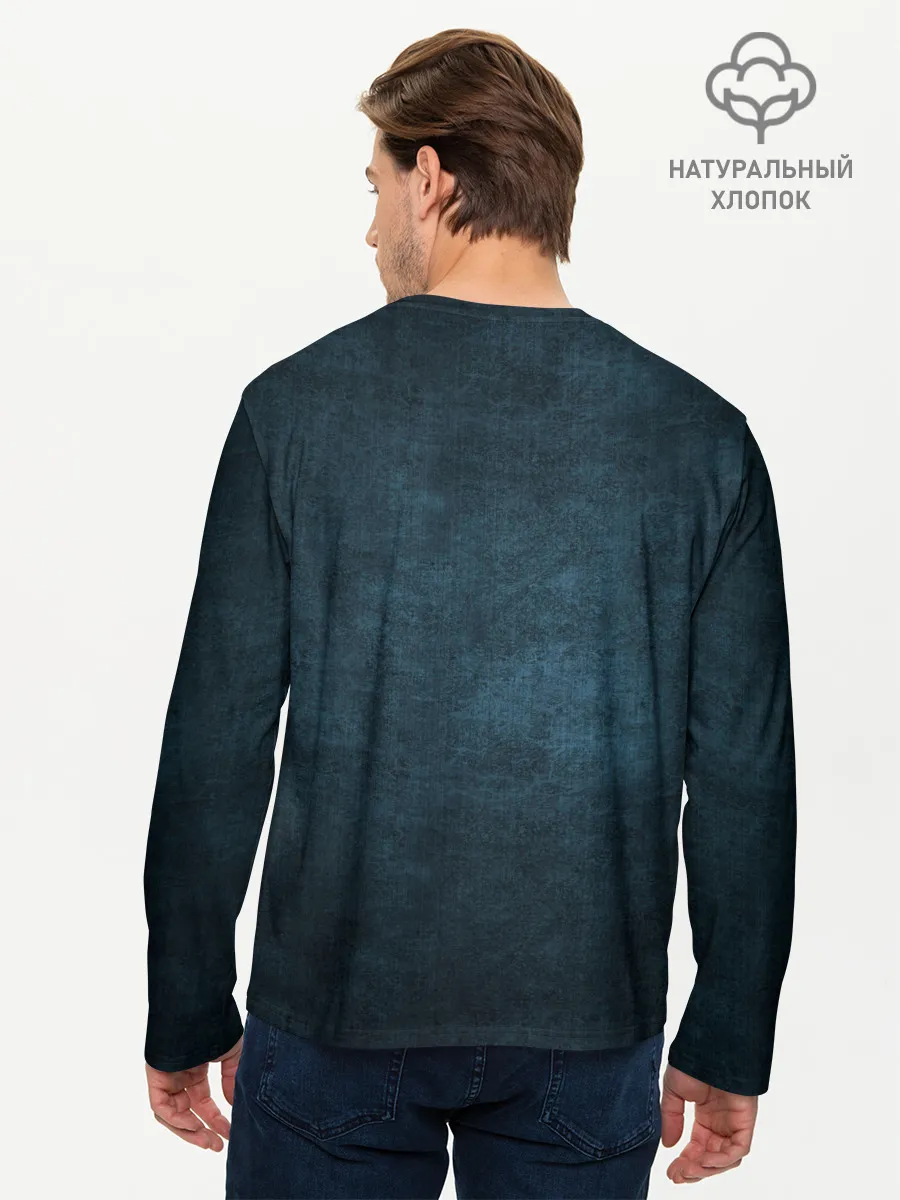 Мужской лонгслив базовый / Текстура поверхность пятна