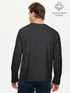 Мужской лонгслив базовый / текстура черная кожа рельеф