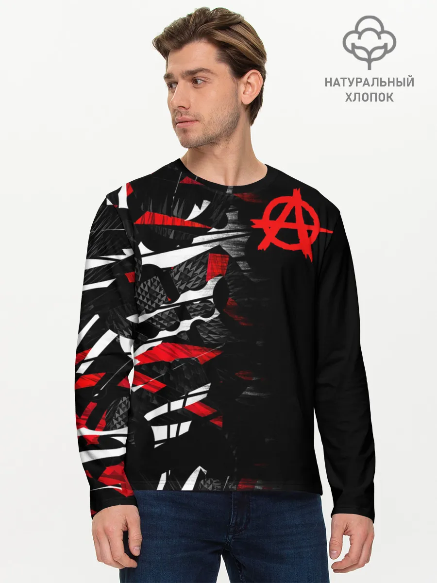 Мужской лонгслив базовый / Анархия