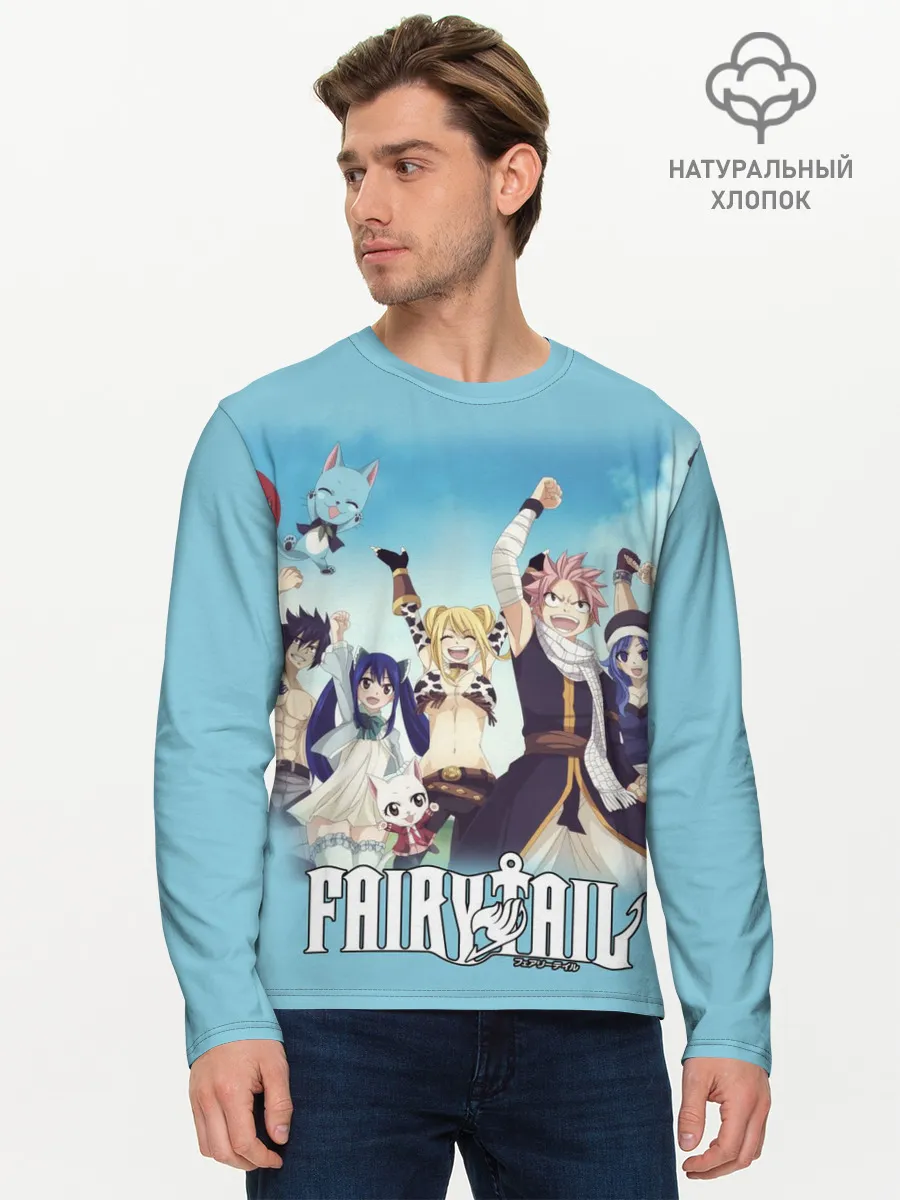 Мужской лонгслив базовый / Fairy Tail Heroes