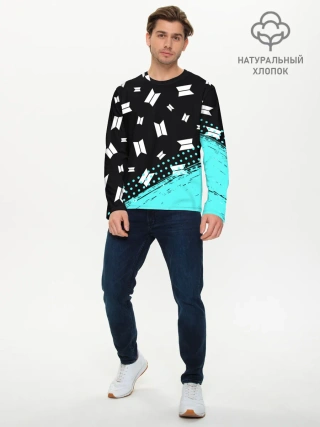 Мужской лонгслив базовый / BTS / БТС