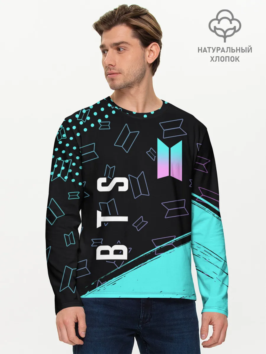 Мужской лонгслив базовый / BTS / БТС