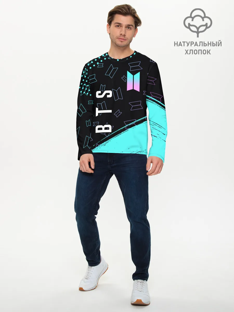 Мужской лонгслив базовый / BTS / БТС