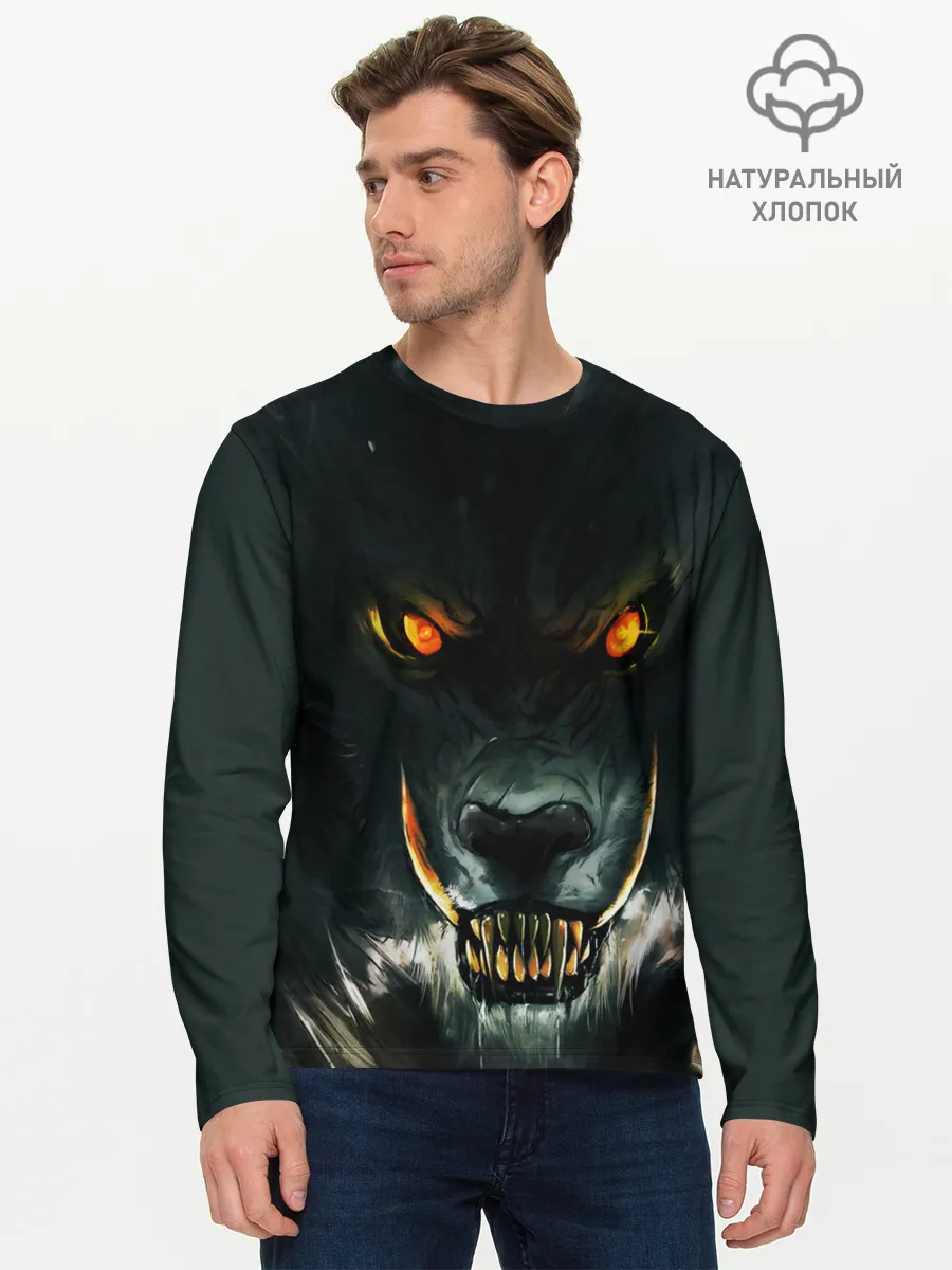 Мужской лонгслив базовый / ДИКИЙ ВОЛК