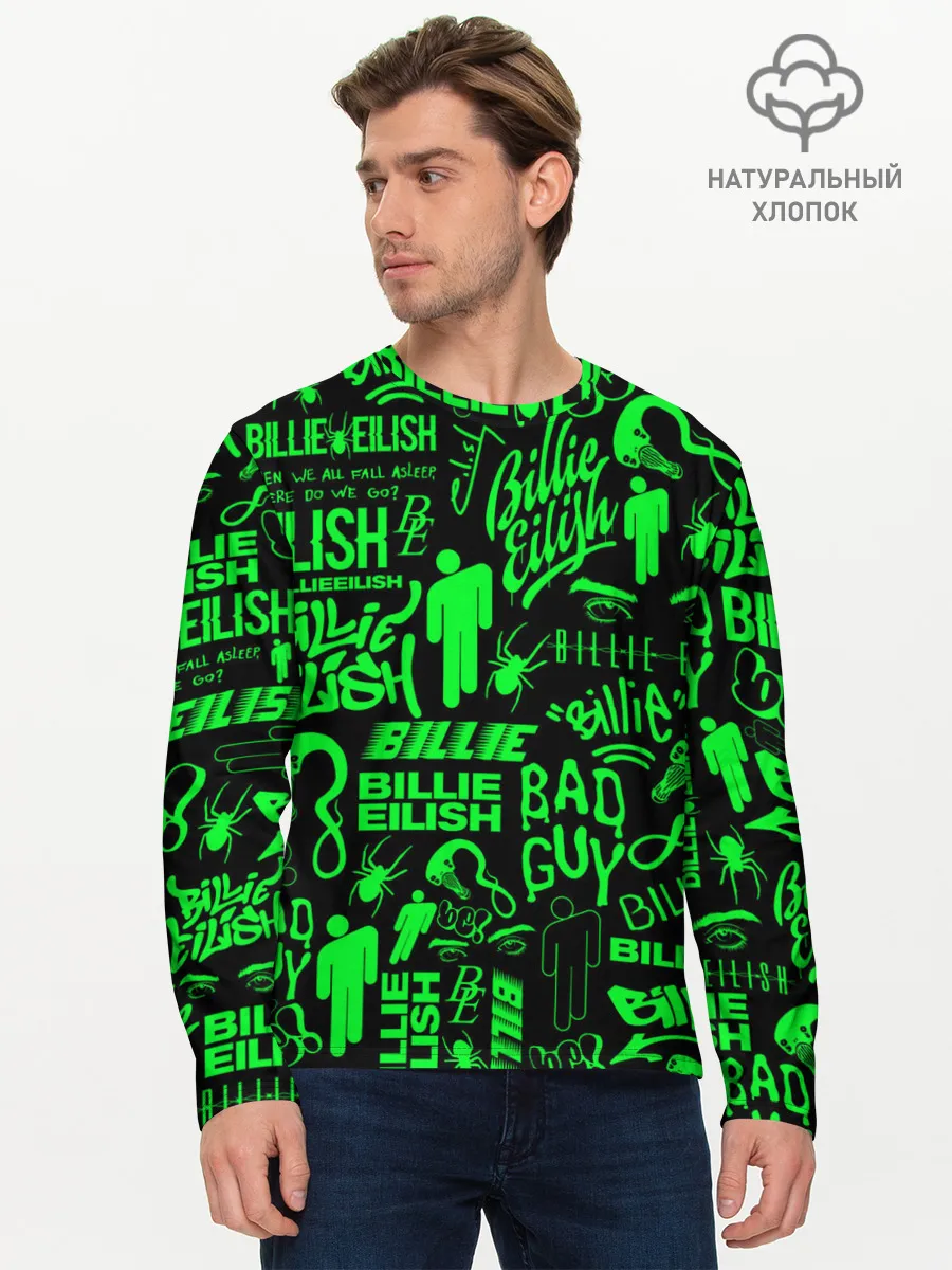 Мужской лонгслив базовый / BILLIE EILISH | БИЛЛИ АЙЛИШ