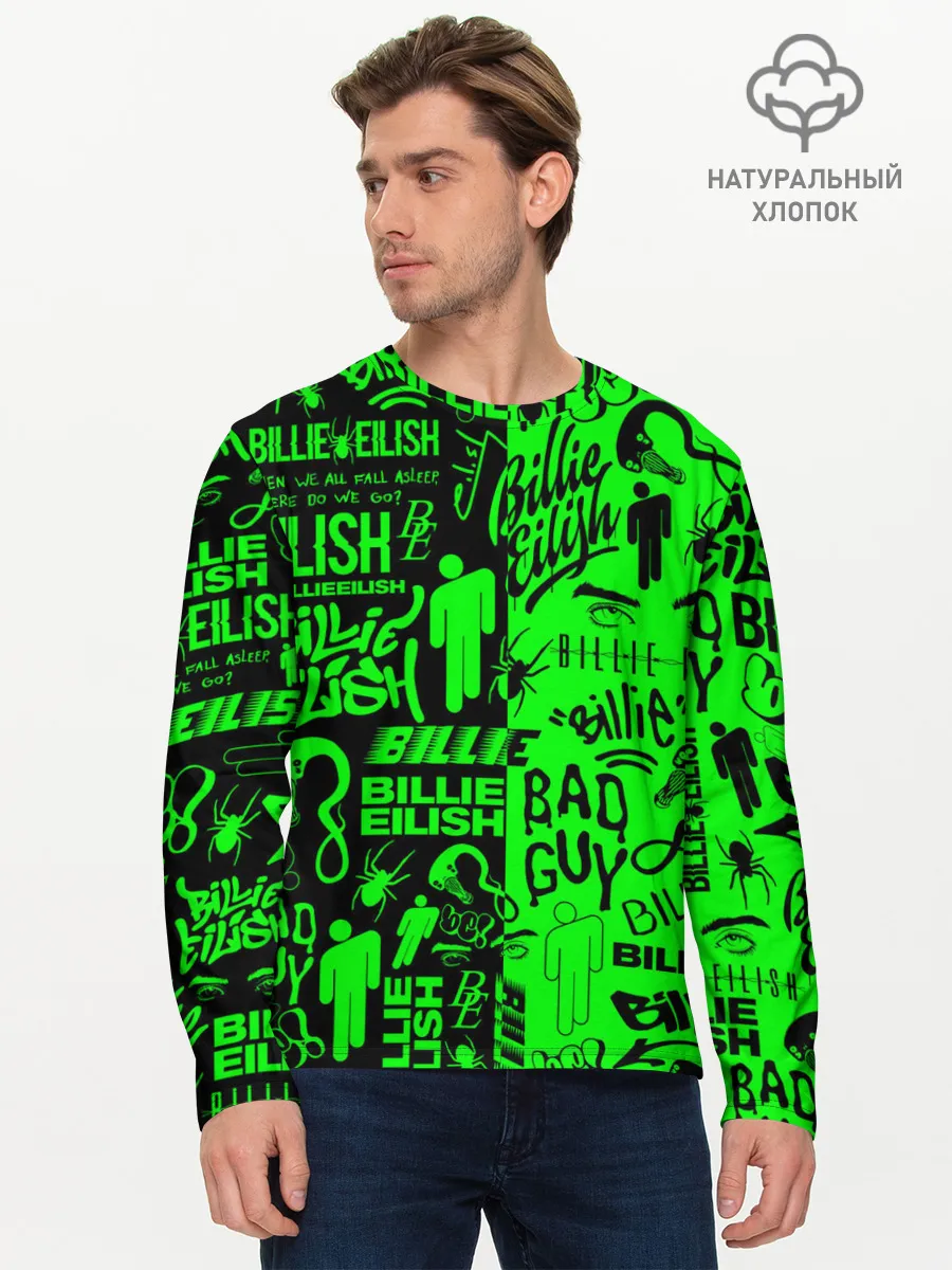 Мужской лонгслив базовый / BILLIE EILISH | БИЛЛИ АЙЛИШ