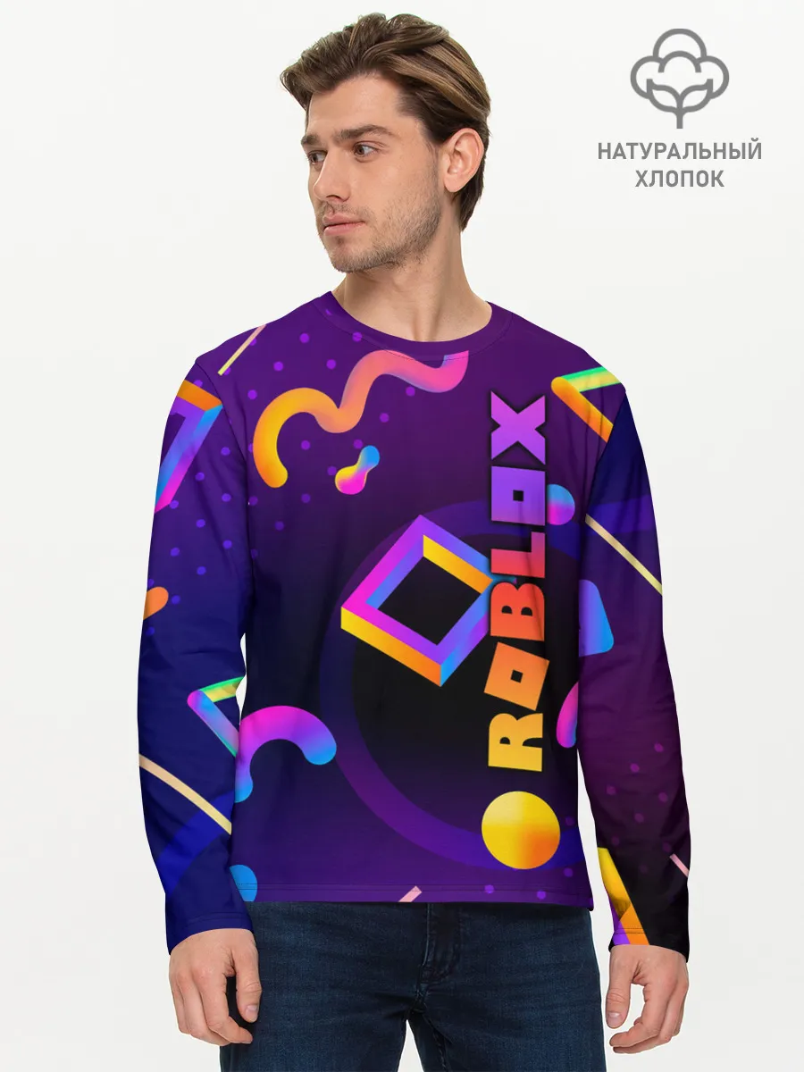 Мужской лонгслив базовый / Roblox