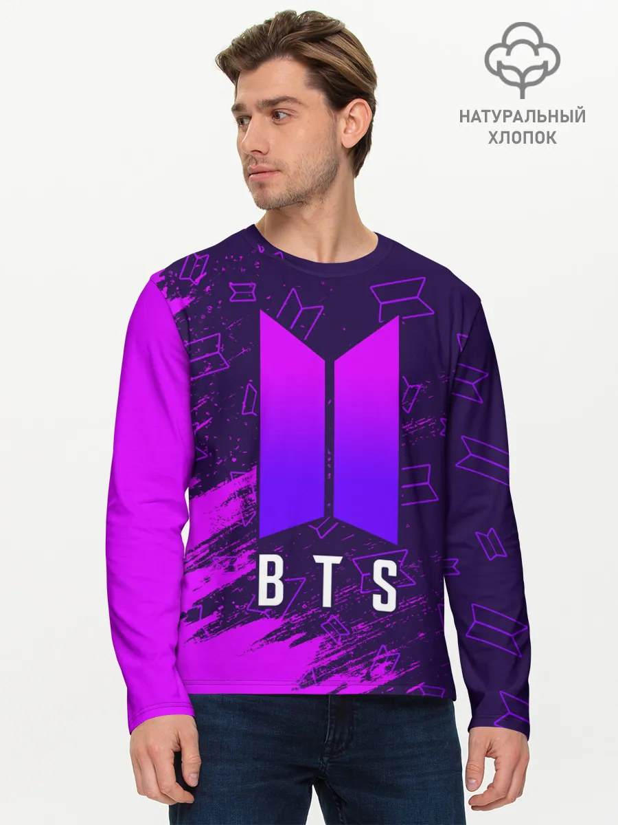 Мужской лонгслив базовый / BTS / БТС