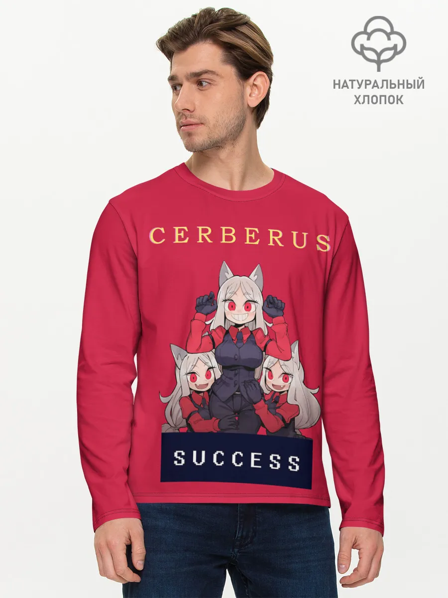 Мужской лонгслив базовый / Helltaker: CERBERUS
