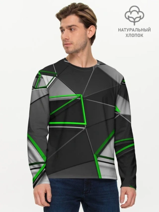 Мужской лонгслив базовый / 3D полигон