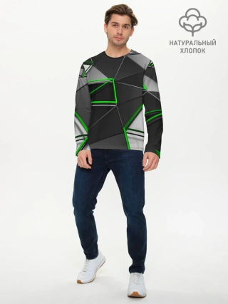 Мужской лонгслив базовый / 3D полигон