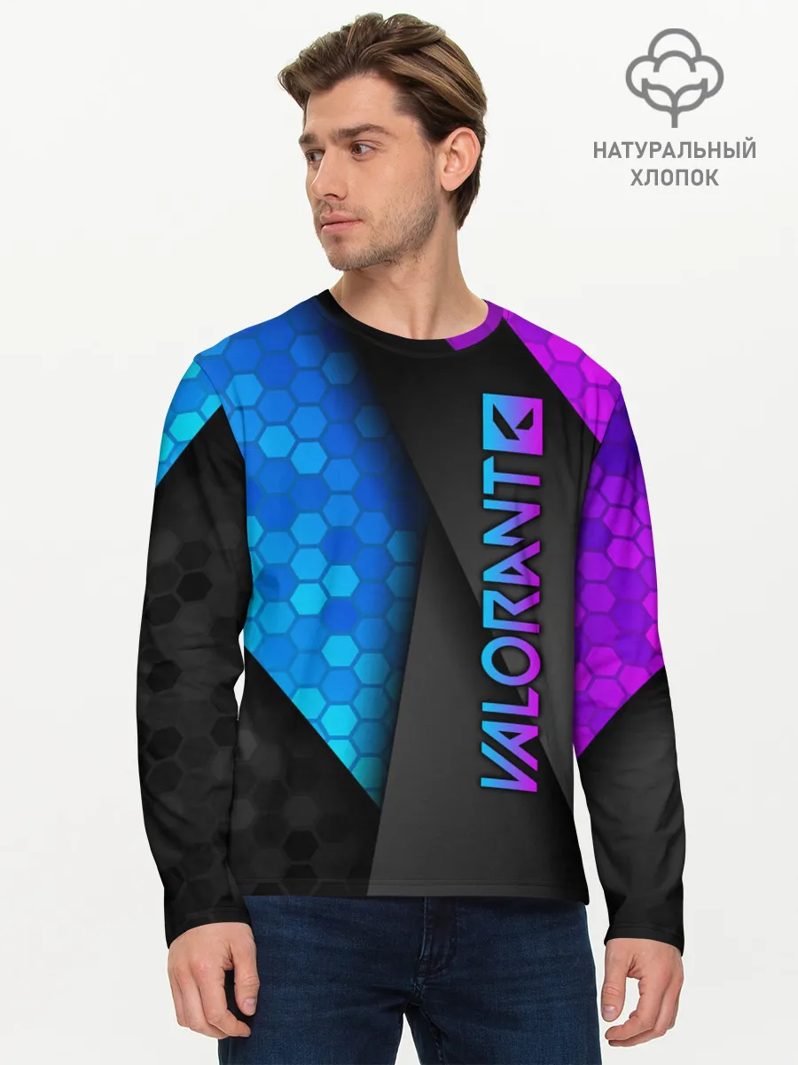 Мужской лонгслив базовый / Valorant